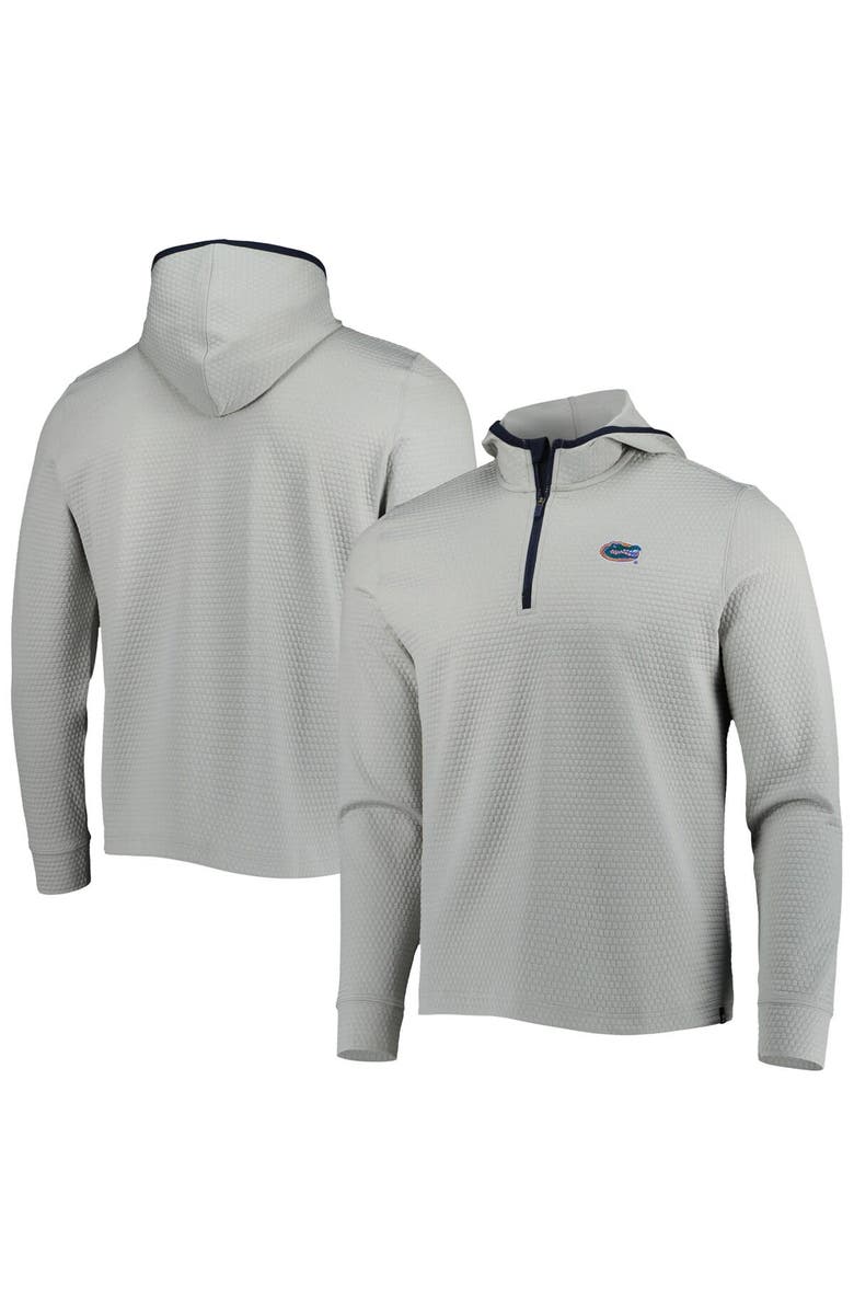 Southern Tide Men's Southern Tide Gray Florida Gators Scuttle Quarter-Zip Hoodie, Main, color, 