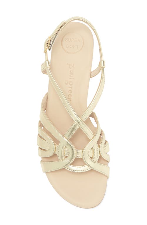 Paul Green Rumi Sandal In Platino Metallic Future