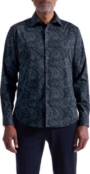Bugatchi Axel Trim Fit Paisley Stretch Cotton Button-Up Shirt