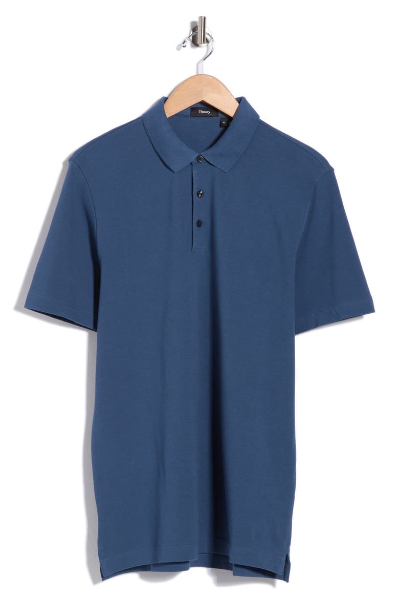 Pima Cotton Button Polo, Main, color, SARGASSO