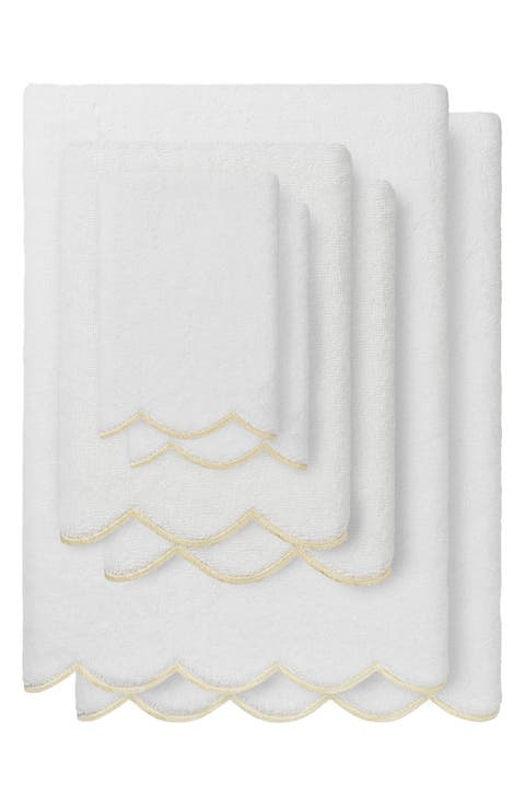 Adornia Scallop 6-Piece Towel Set