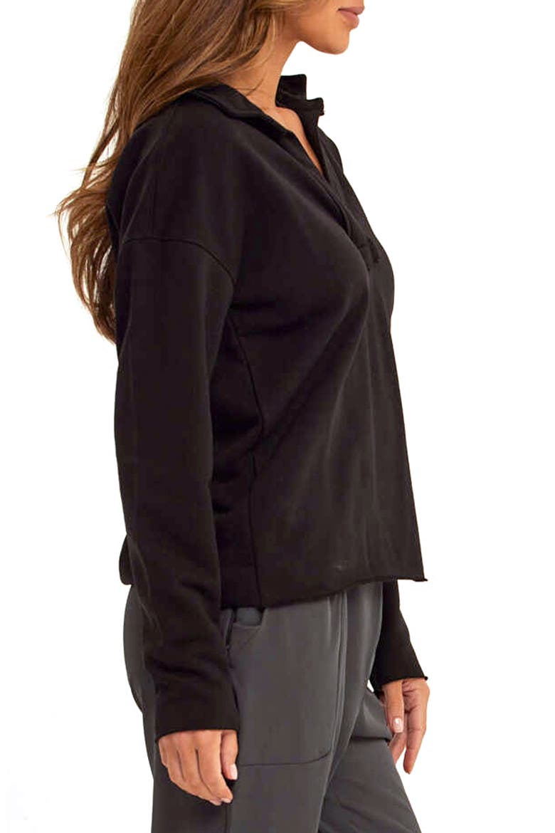 Lucetta Cotton Blend Knit Top, Alternate, color, BLACK