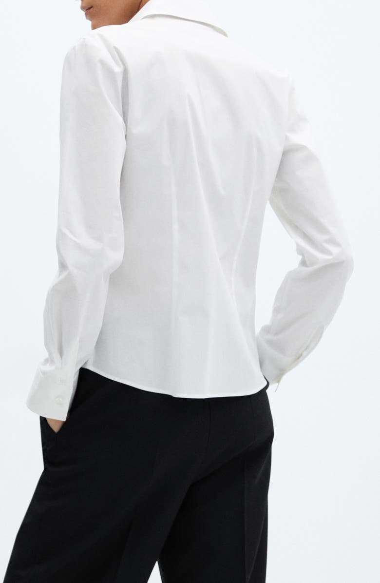 MANGO Fitted Stretch Cotton Button-Up Shirt, Alternate, color,