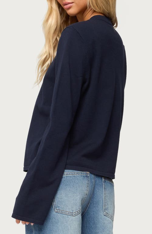 Edikted Jenie Split Front Cardigan In Blue