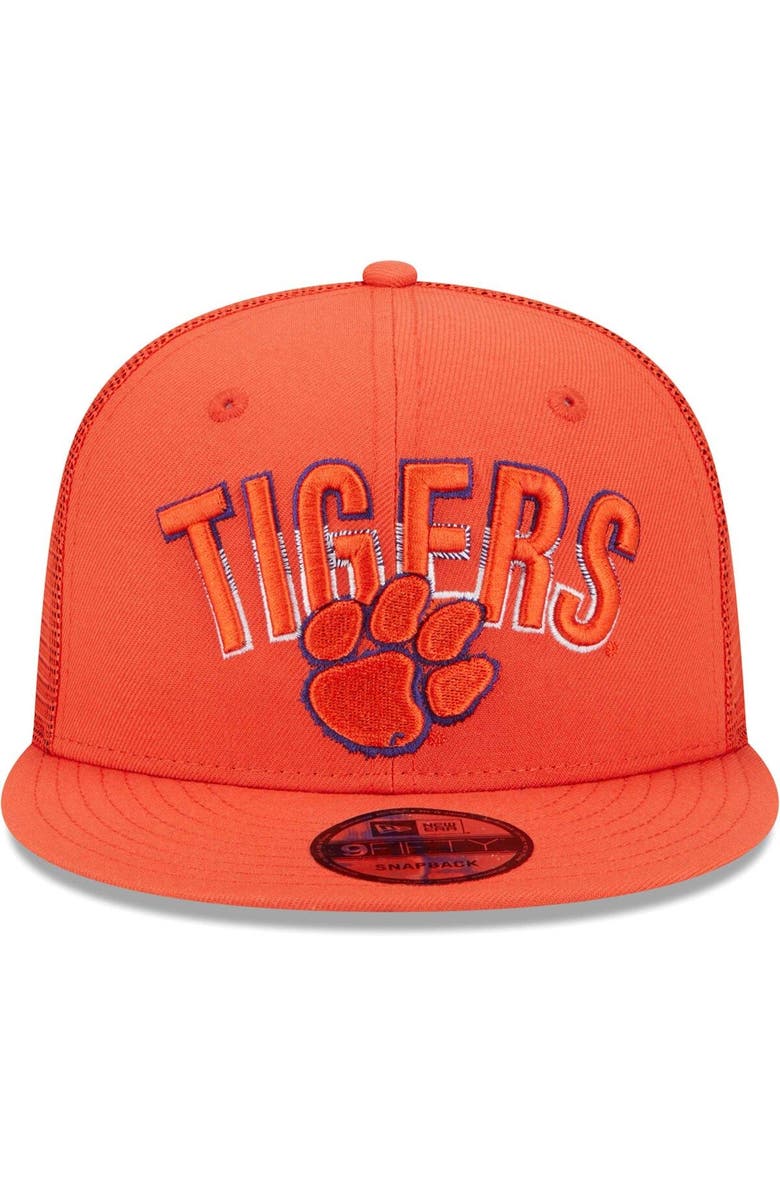 New Era Men's New Era Orange Clemson Tigers Grade Trucker 9FIFTY Snapback Hat, Alternate, color, Orange
