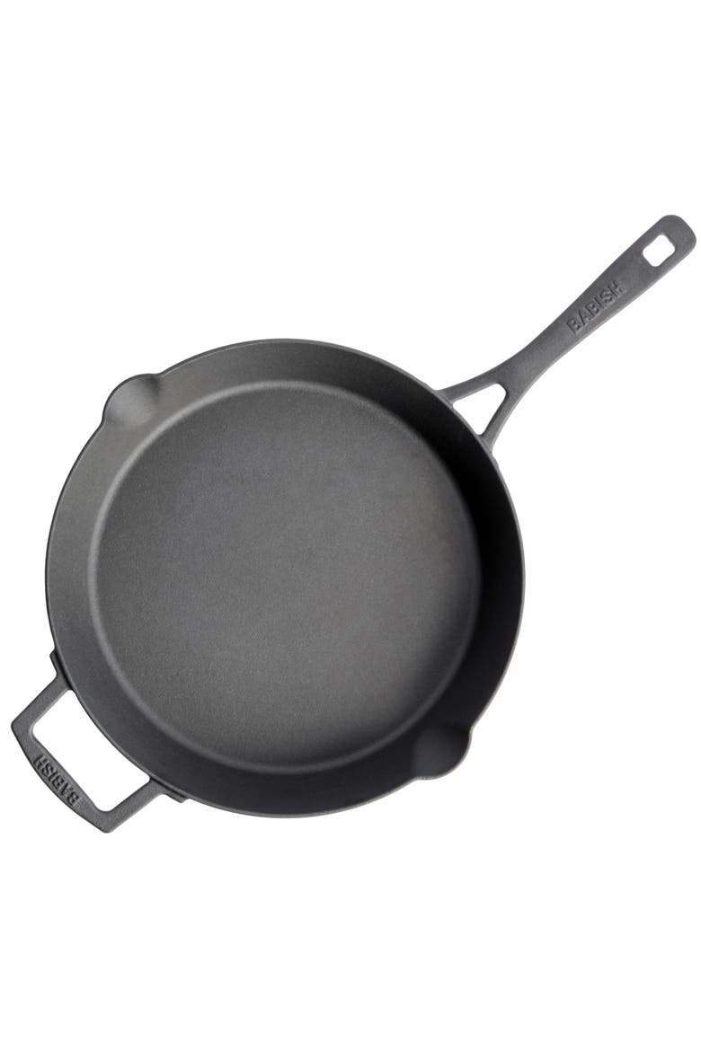 Cast Iron Preseasoned Skillet, 12 Inch, Alternate, color, Black