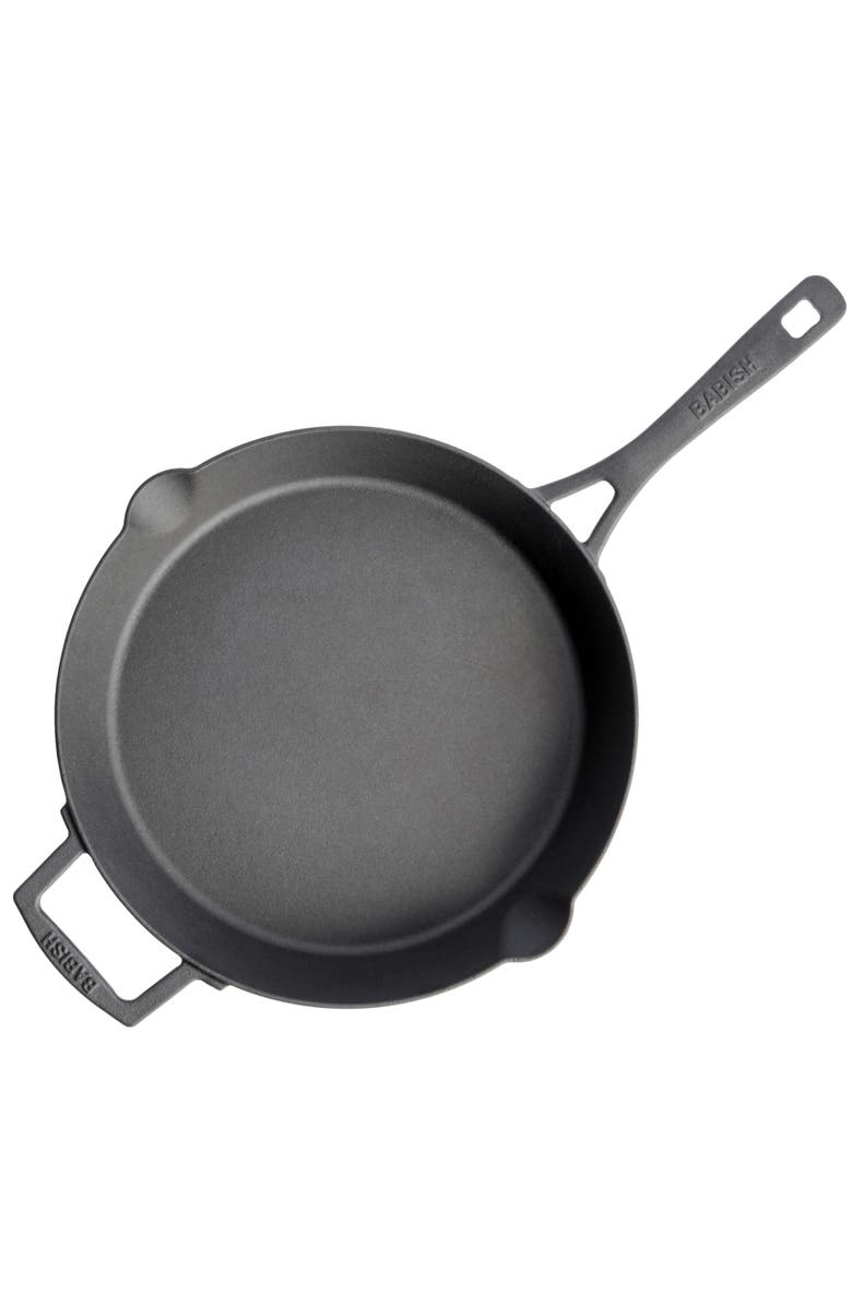 Babish Cast Iron Preseasoned Skillet, 12 Inch, Alternate, color, Black