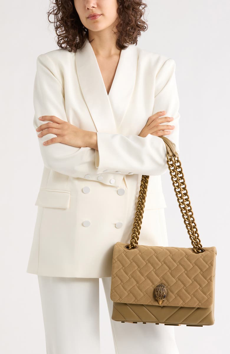 Kurt Geiger London Large Kensington Shoulder Bag, Alternate, color, Taupe