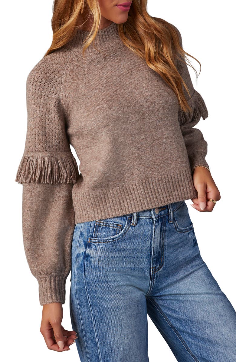 VICI Collection Reseda Fringe Sleeve Sweater, Main, color, 