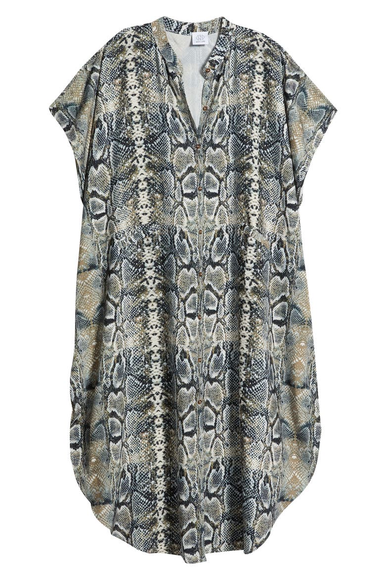 Ursula Print Dress, Alternate, color, GREY