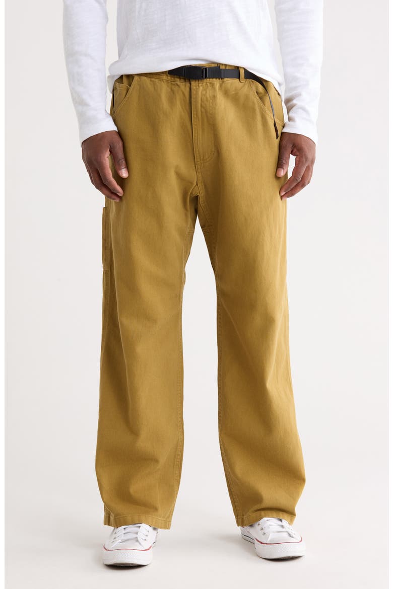 Buckle Straight Leg Jeans, Main, color, MUSTARD OLIVE