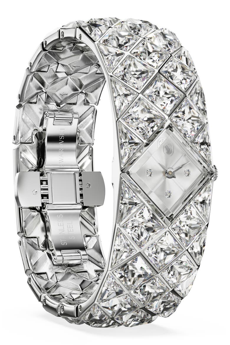 Curiosa Bangle Bracelet Watch, 20.5mm x 20mm, Alternate, color, SILVER