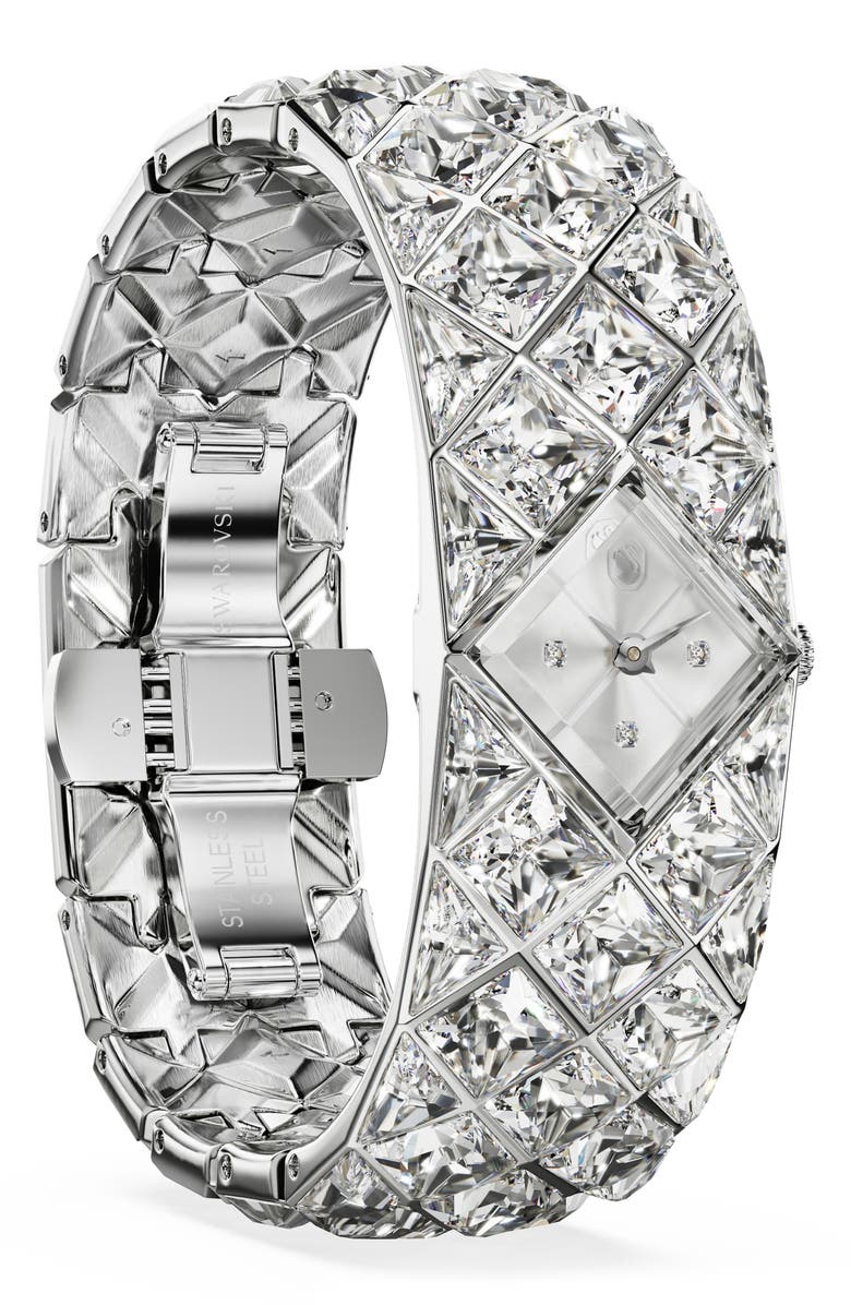 Swarovski Curiosa Bangle Bracelet Watch, 20.5mm x 20mm, Alternate, color,