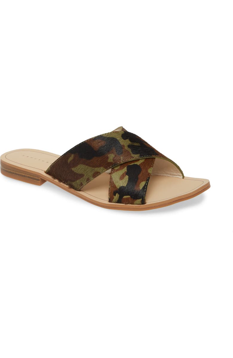 Sanctuary Sashay Genuine Calf Hair Slide Sandal, Main, color,