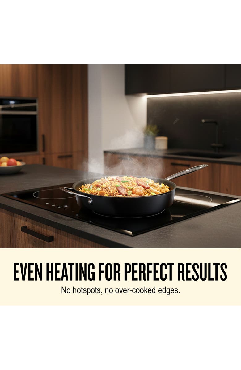 Alva Maestro Nonstick Sauté Pan with Lid, Alternate, color, Black