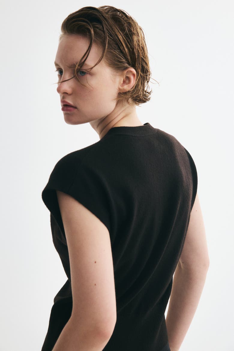 Knit Vest, Alternate, color, Black