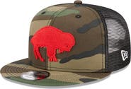 New Era Men's New Era Camo Buffalo Bills Throwback Main Trucker 9FIFTY Snapback Hat