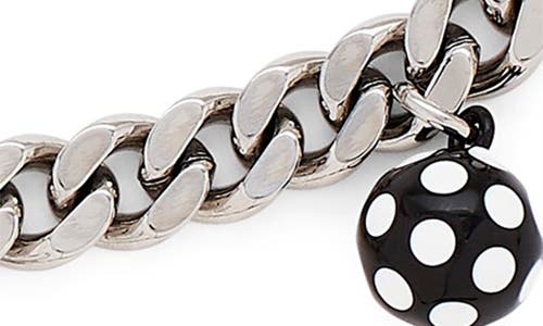 Marc Jacobs Dice Charm Necklace In Gray