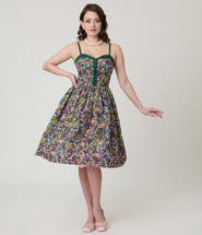 Unique Vintage 1950s Sleeveless Swing Dress