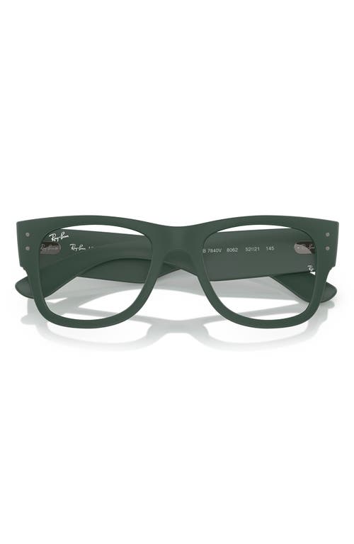 Ray Ban Ray-ban Mega Wayfarer Liteforce 50mm Rectangular Optical Glasses In Green