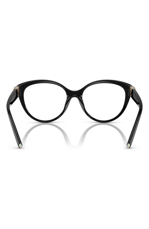 Tiffany & Co . 52mm Cat Eye Optical Glasses In Shiny Black