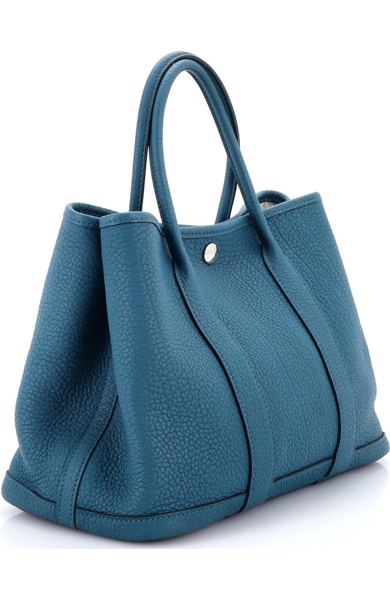 Pre-Owned Hermes Garden Party Tote Leather 30, Alternate, color, Bleu Outremer