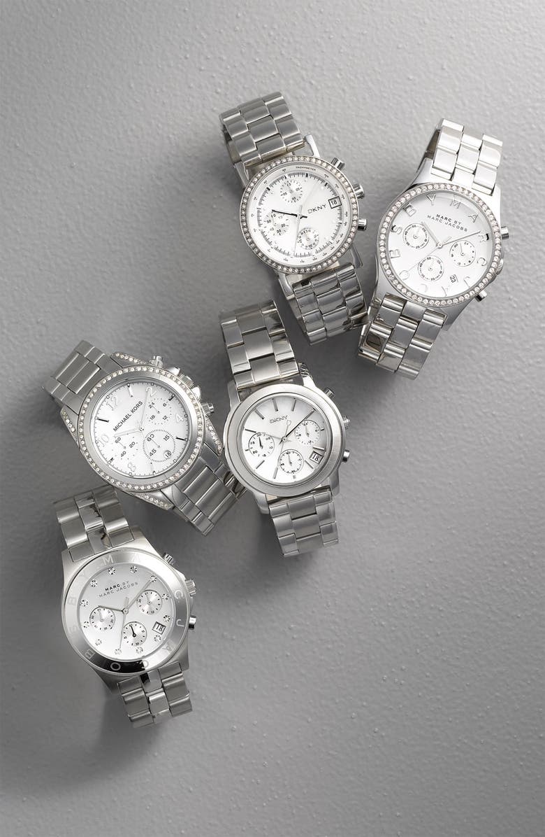 Marc Jacobs 'Henry' Chronograph & Crystal Topring Watch, 40mm, Alternate, color, 