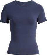 SKIMS Crop Cotton Blend T-Shirt