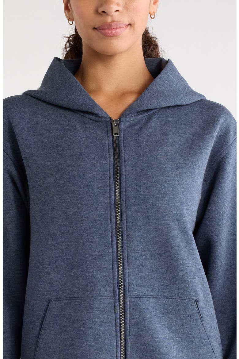 Ultra Luxe Volume Zip Hoodie, Alternate, color, NAVY ARMADA HEATHER