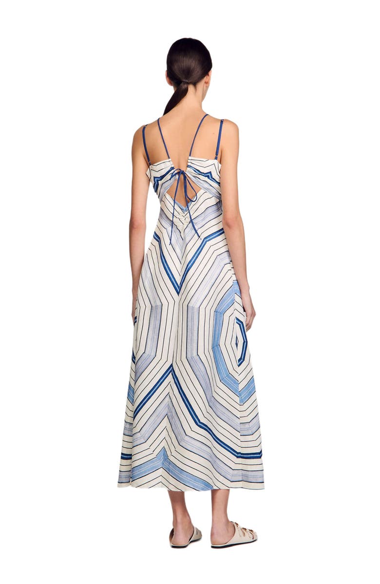 SANDRO Spiral-motif maxi dress, Alternate, color, 