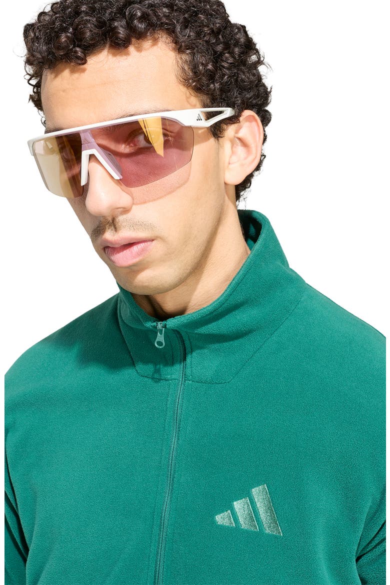 Essentials Quarter Zip Polar Fleece Pullover, Alternate, color, COLLEGIATE GREEN