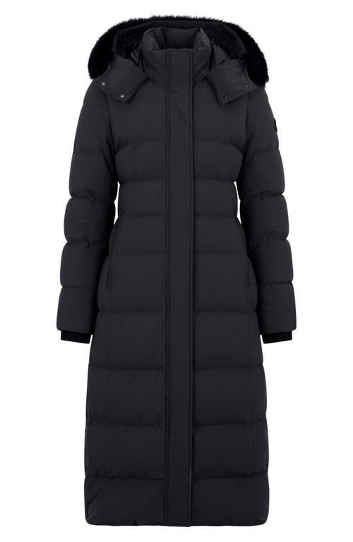 Moose Knuckles Belle Cote Long Water Repellent 800 Fill Power Down Parka In Animal Print