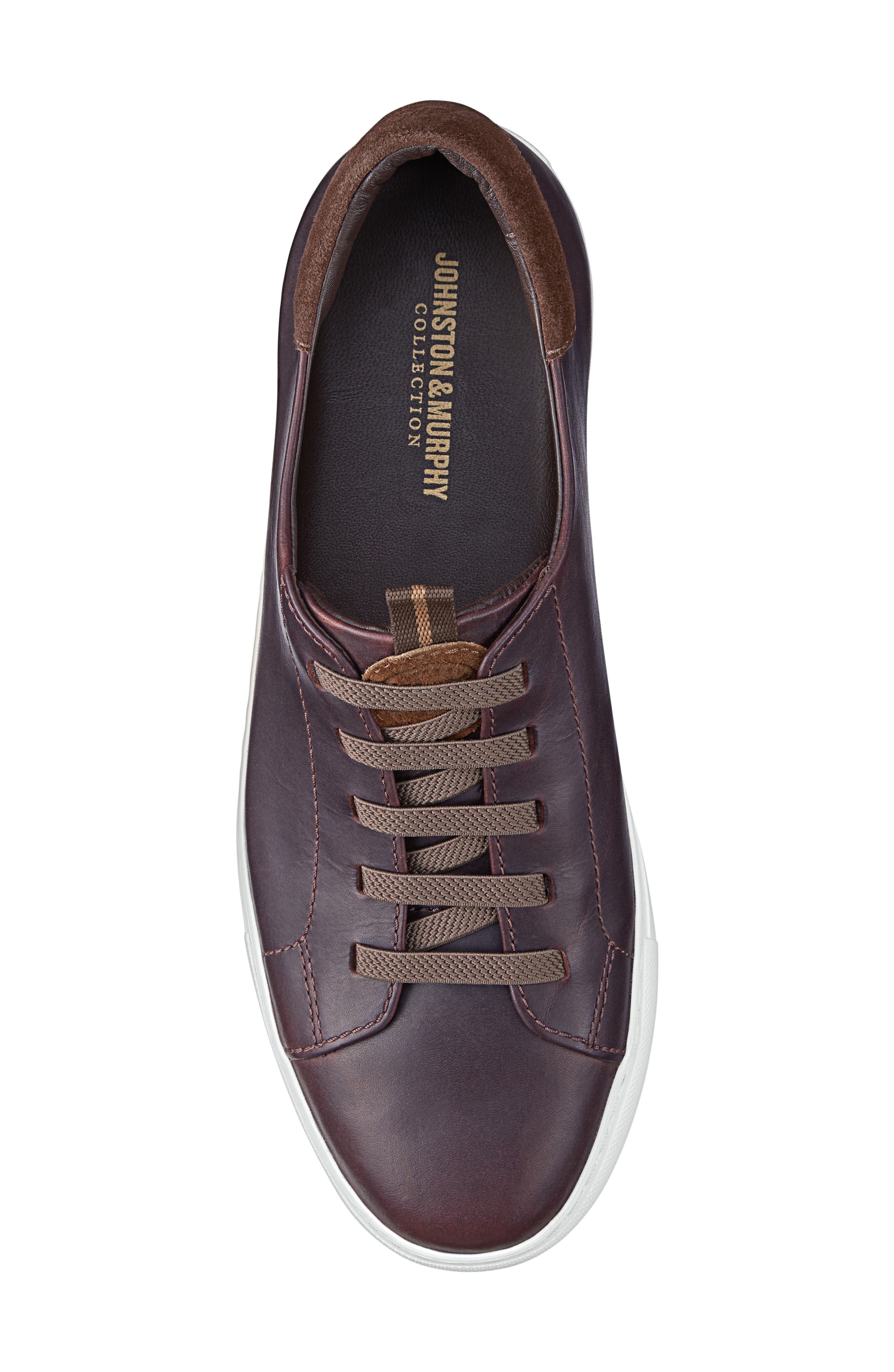 Johnston & Murphy Anson Lace to Toe Sneaker, Alternate, color, Dark Brown English Full Grain