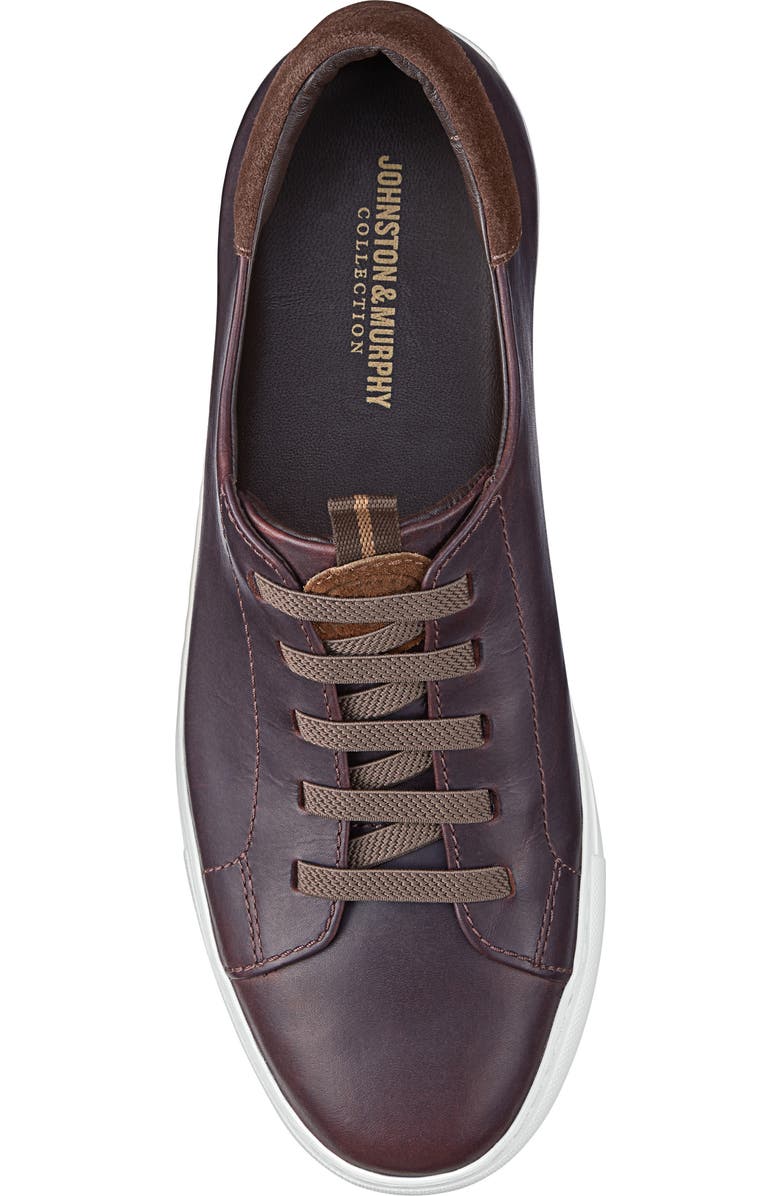 Johnston & Murphy Anson Lace to Toe Sneaker, Alternate, color, Dark Brown English Full Grain
