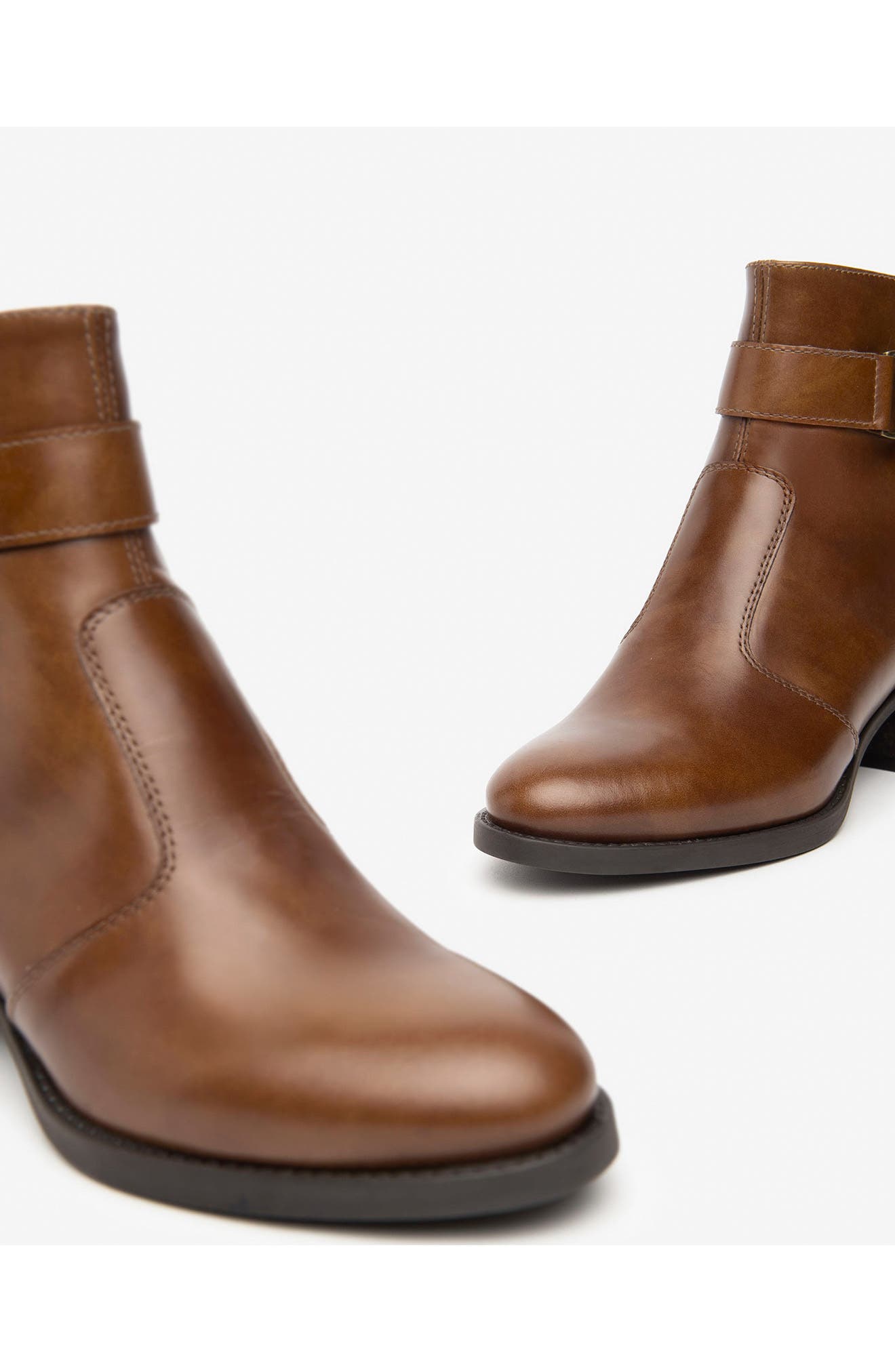 NeroGiardini Ankle Strap Bootie, Alternate, color, Brown