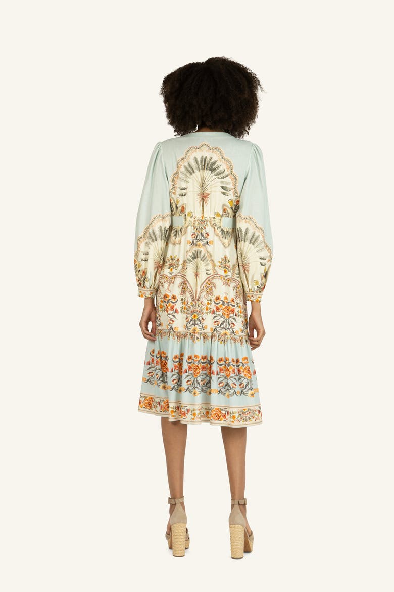 Sia Dress, Alternate, color, Light Blue Tropical Print