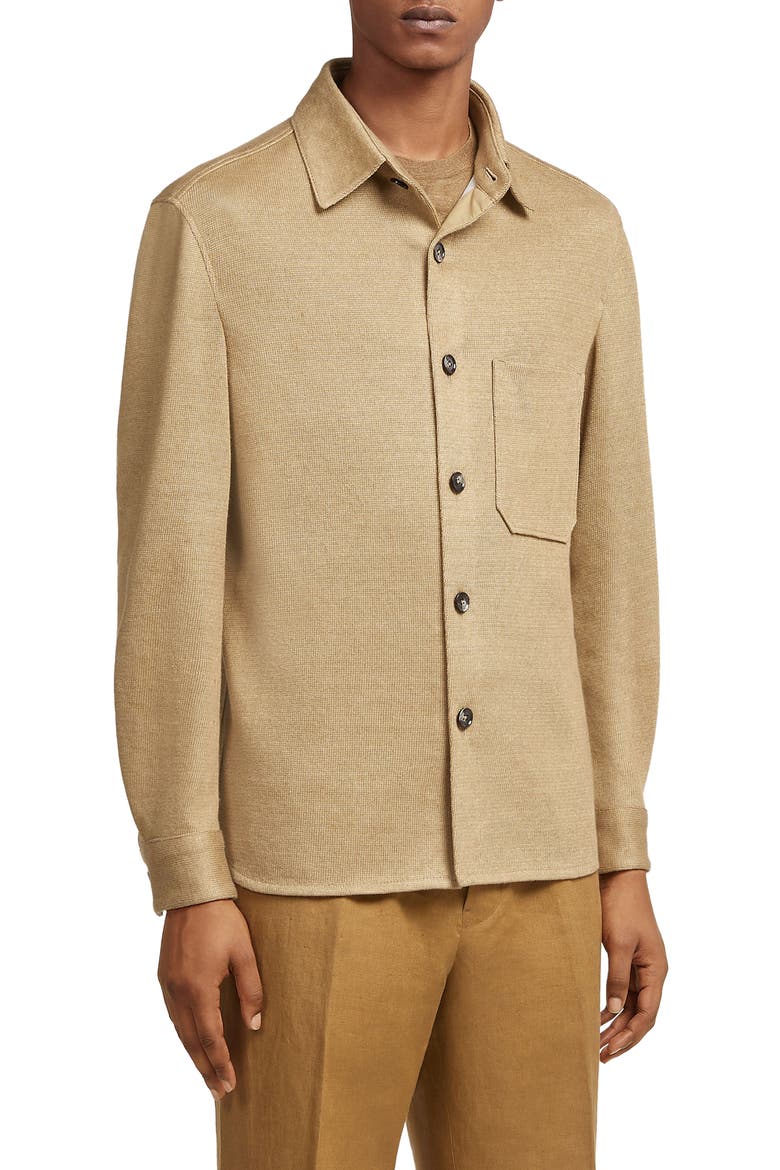 Luxury Linen Overshirt, Main, color, NATURAL