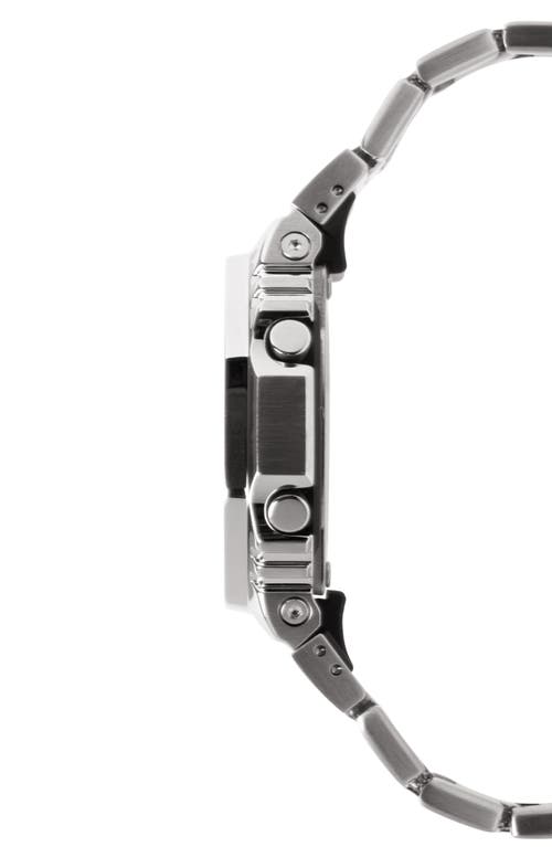 G-shock G-steel Gm2110d-8a Grey Ana-digi Bracelet Watch, 49.3mm X 44.4mm In Silver