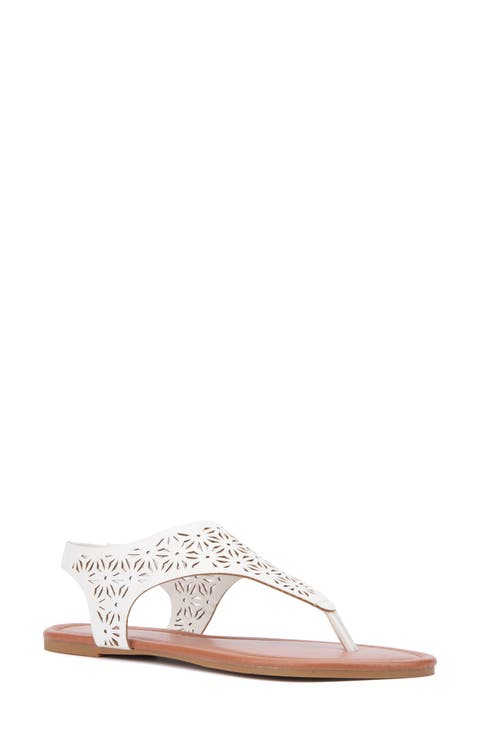 Nikki Lasercut Slingback Sandal (Women)