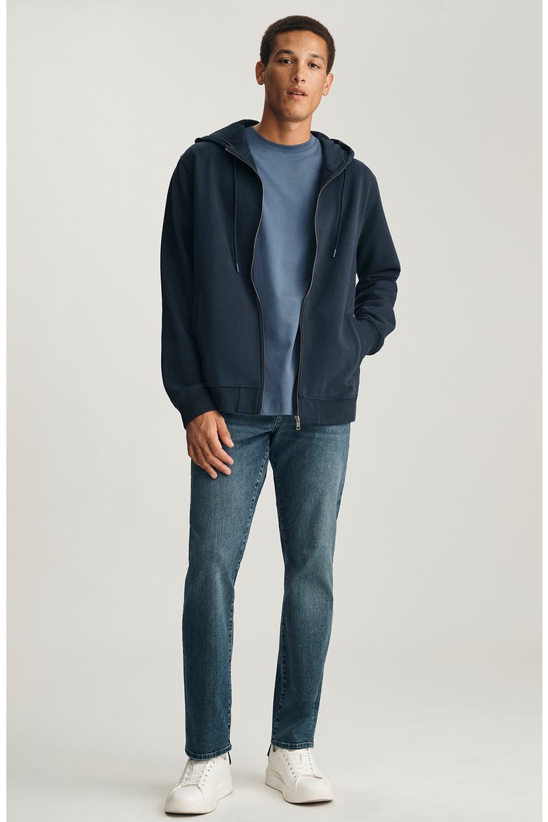 Relaxed Fit Cotton Zip Hoodie, Alternate, color, TOTAL ECLIPSE
