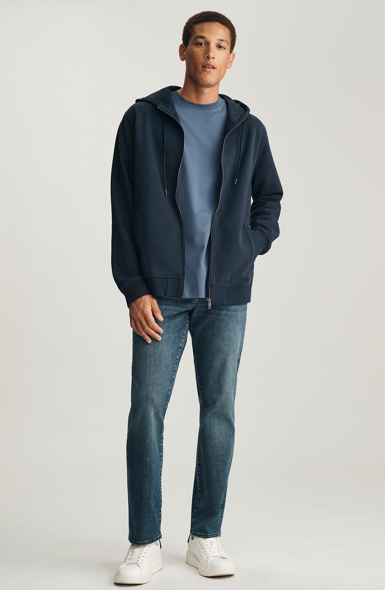 Mavi Jeans Relaxed Fit Cotton Zip Hoodie, Alternate, color, Total Eclipse