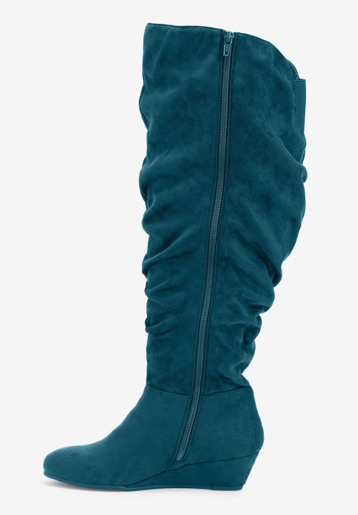 The Tamara Wide Calf Boot, Alternate, color, MIDNIGHT TEAL