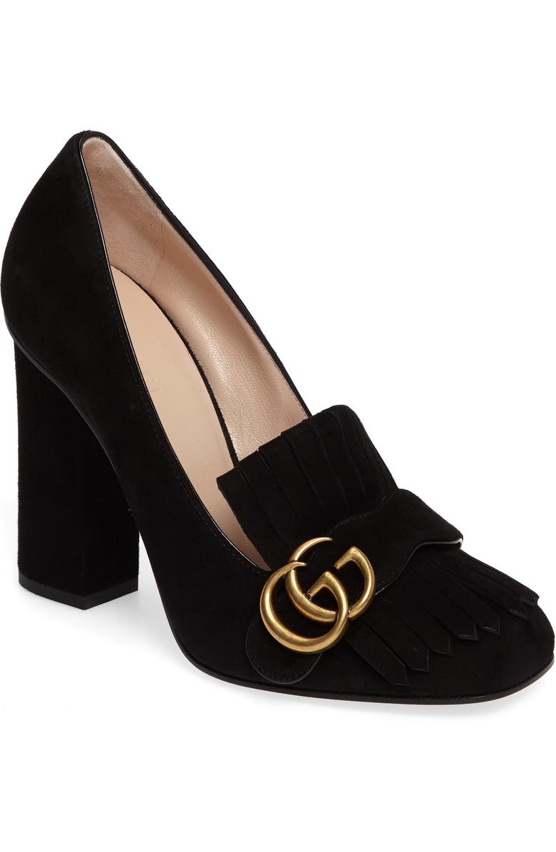 Gucci Marmont Kiltie Loafer Pump, Main, color,