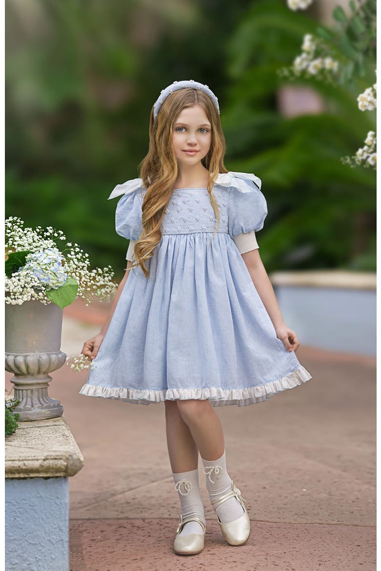 Charlotte Linen Dress, Alternate, color, Baby Blue