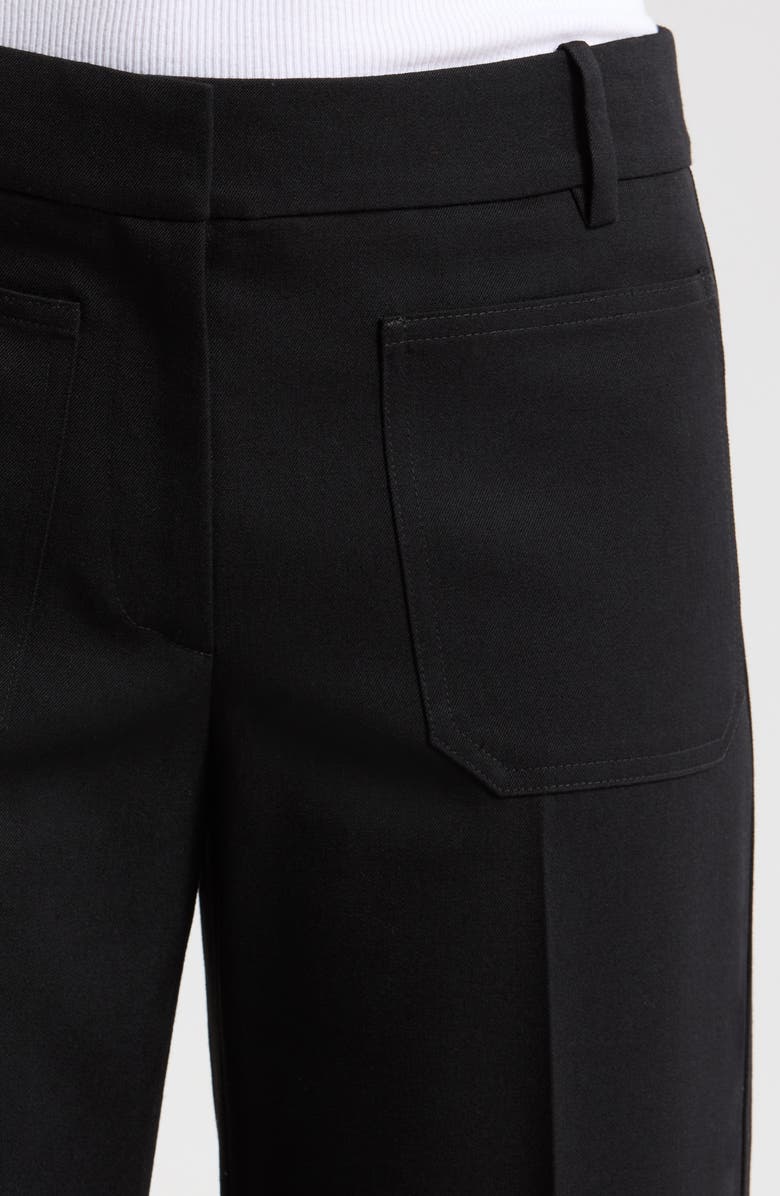 Nili Lotan Enya Wide Leg Wool Pants, Alternate, color, Black