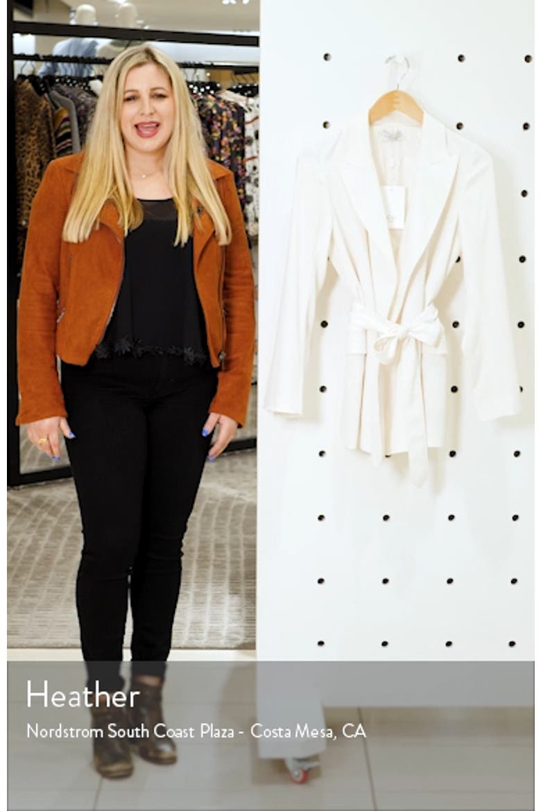 Tie Waist Stretch Crepe Blazer video