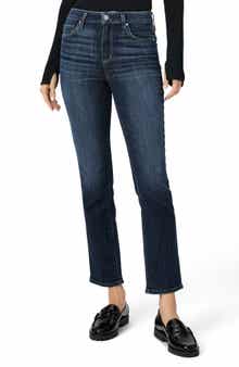 PAIGE Cindy High Waist Ankle Straight Leg Jeans
