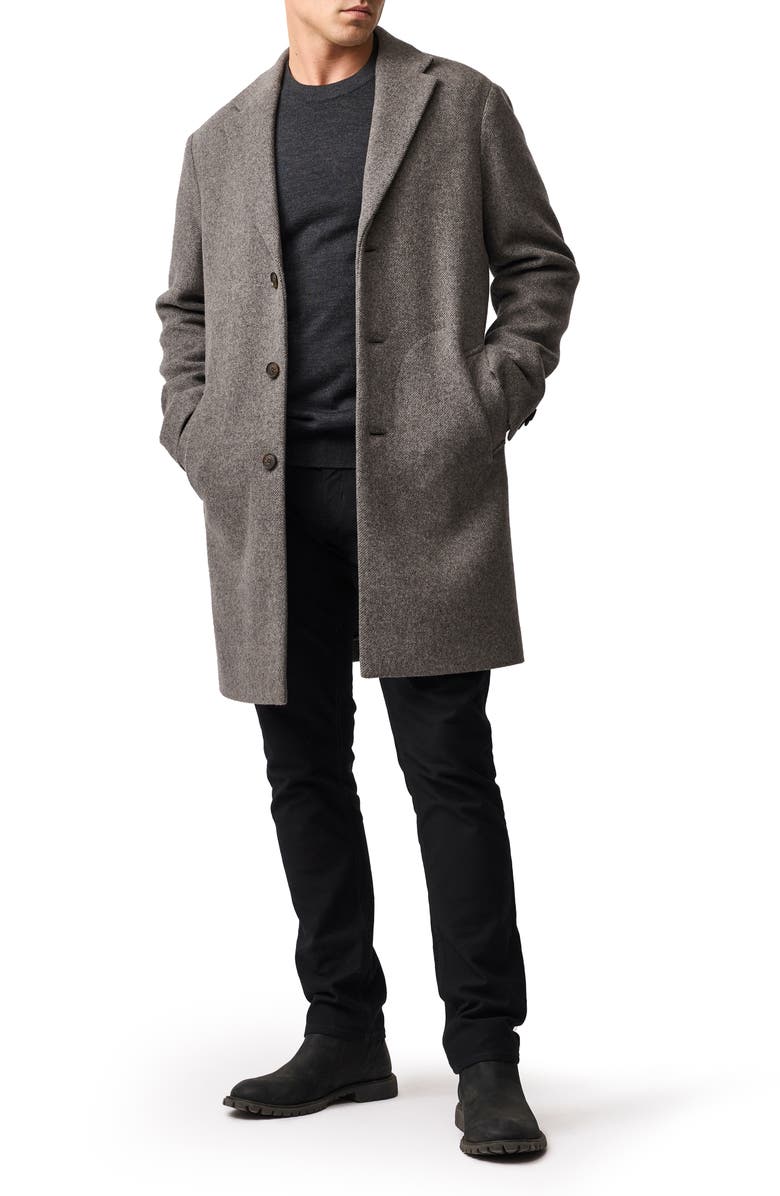 Rodd & Gunn Colwood Wool Blend Twill Coat, Alternate, color, Mink