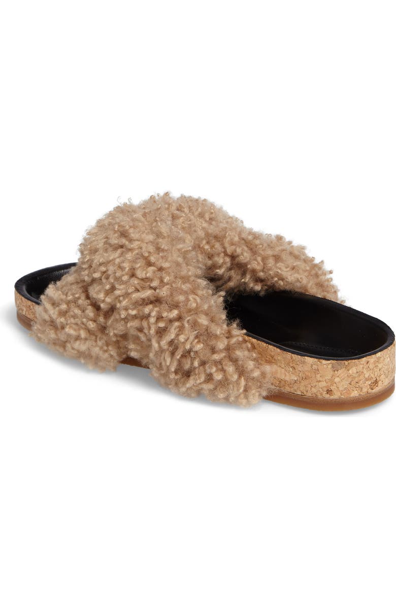 Chloé Kerenn Genuine Shearling Sandal, Alternate, color,