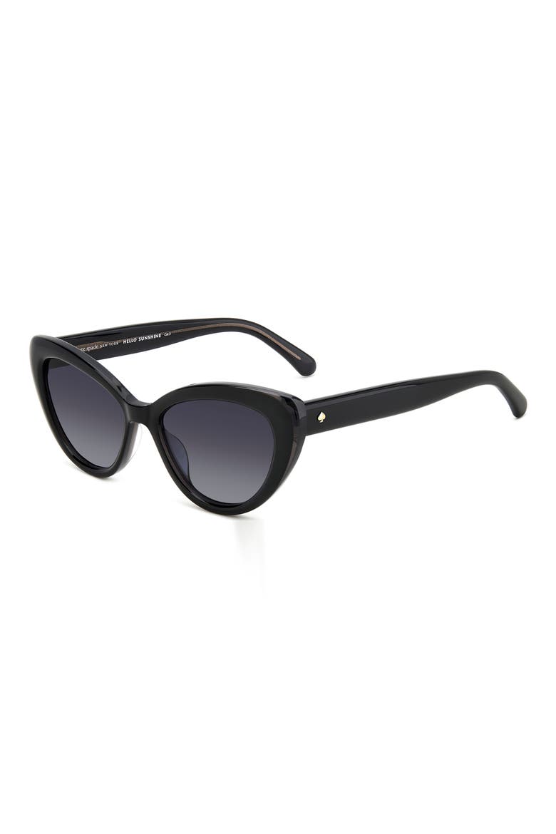 marlah's 53mm gradient cat eye sunglasses, Alternate, color, BLACK